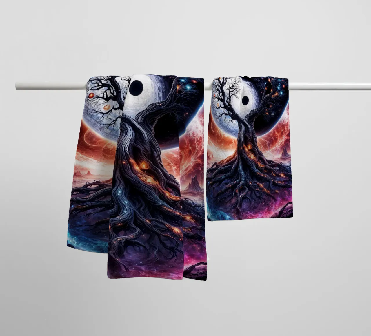 L'albero della vita Yin Yang asciugamano da bagno da Lootprint