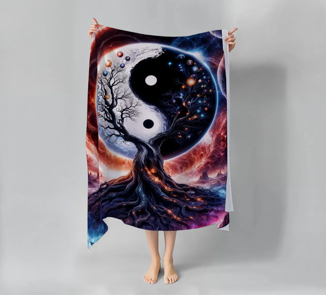 L'albero della vita Yin Yang telo mare da Lootprint