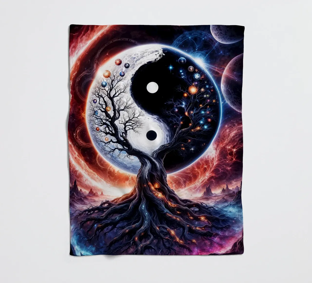 L'albero della vita Yin Yang coperta in pile da Lootprint