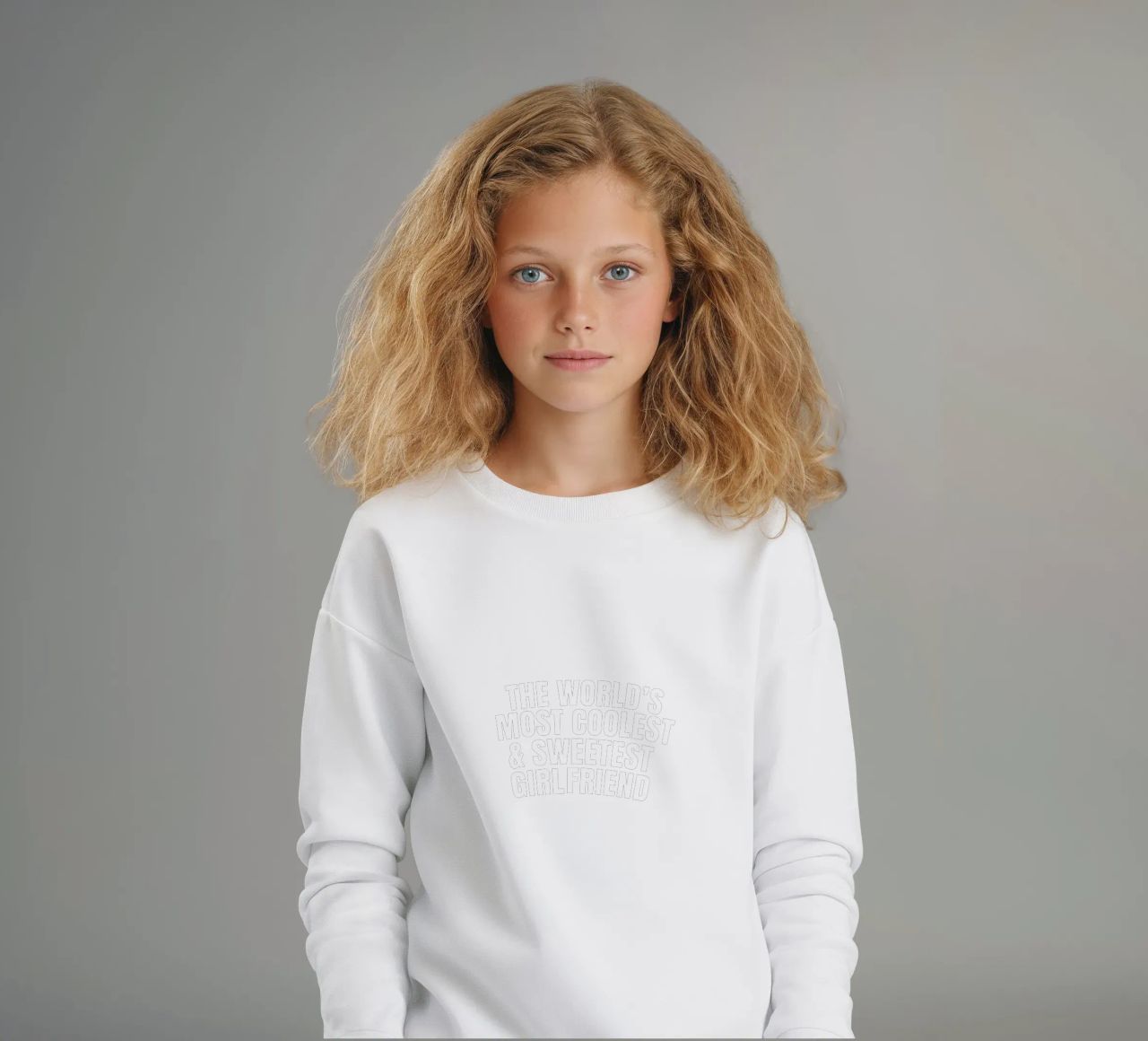 The world's most coolest and sweetest girlfriend sudadera para niño de happieeagle