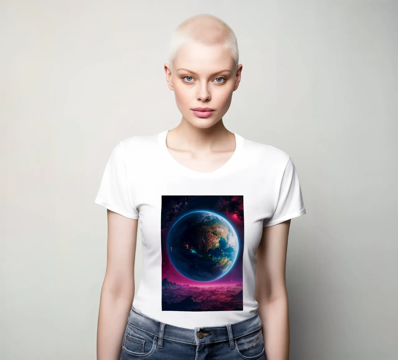 La Terre vue de l'espace t-shirt ajusté pour femmes de Lootprint