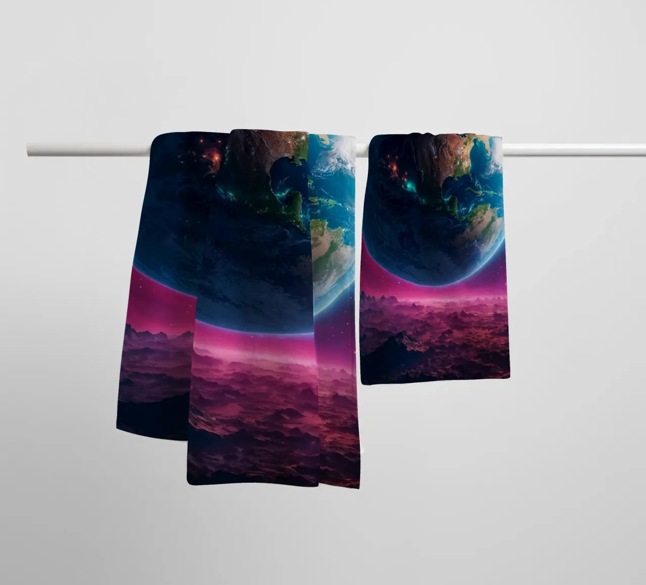 La Terre vue de l'espace serviette de bain de Lootprint