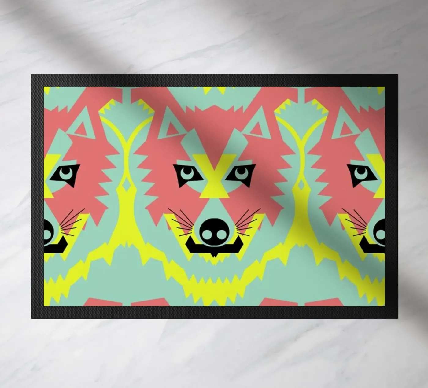 Wolf Pack doormat by Gareth Pollock Design