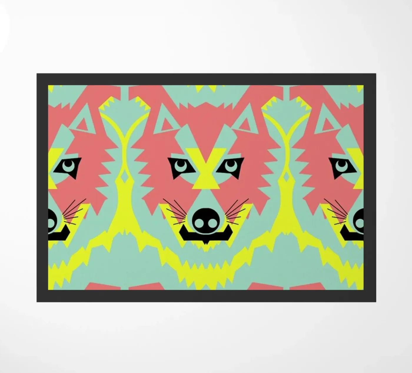 Wolf Pack doormat by Gareth Pollock Design