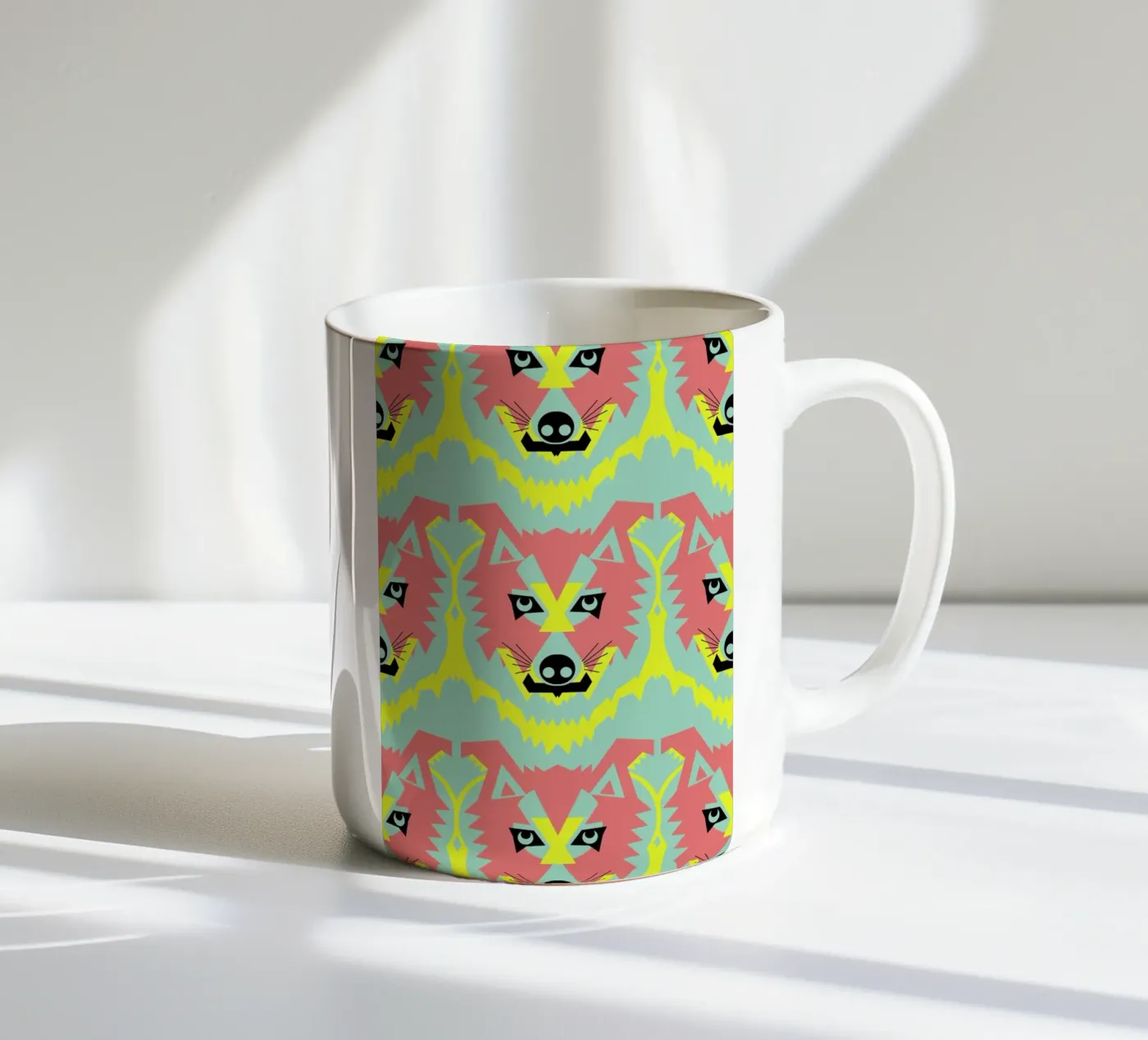 Wolf Pack keramische mok van Gareth Pollock Design