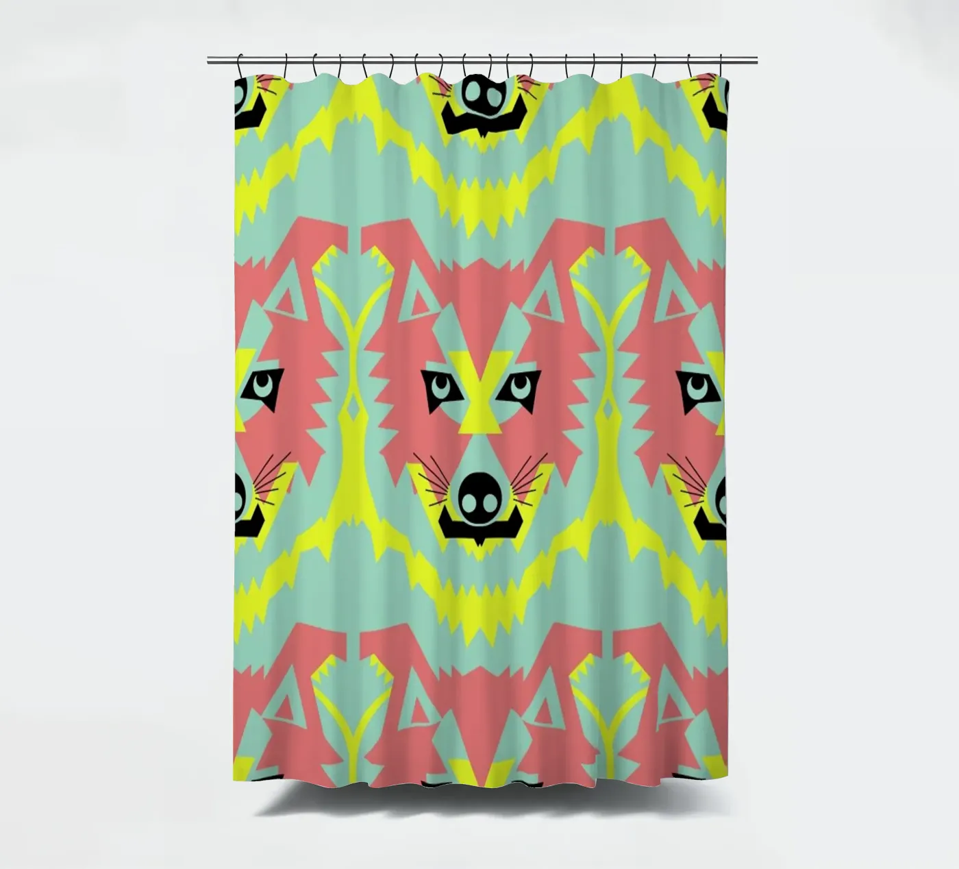 Wolf Pack Duschvorhang von Gareth Pollock Design