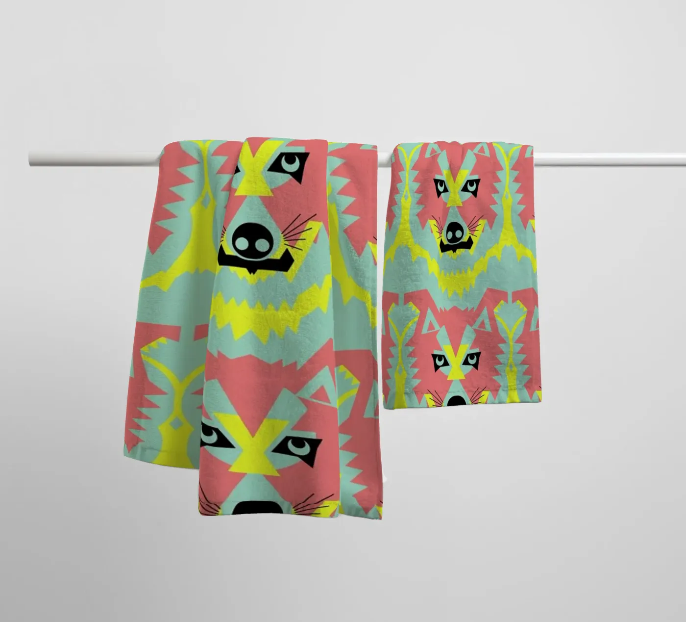 Wolf Pack badhanddoek van Gareth Pollock Design