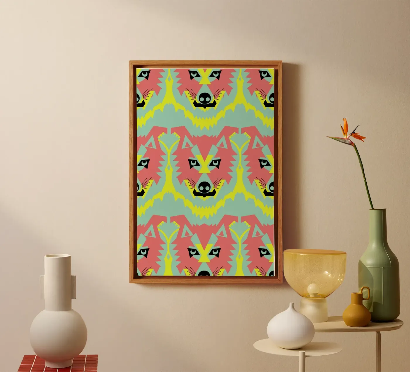 Wolf Pack canvas by Gareth Pollock Design