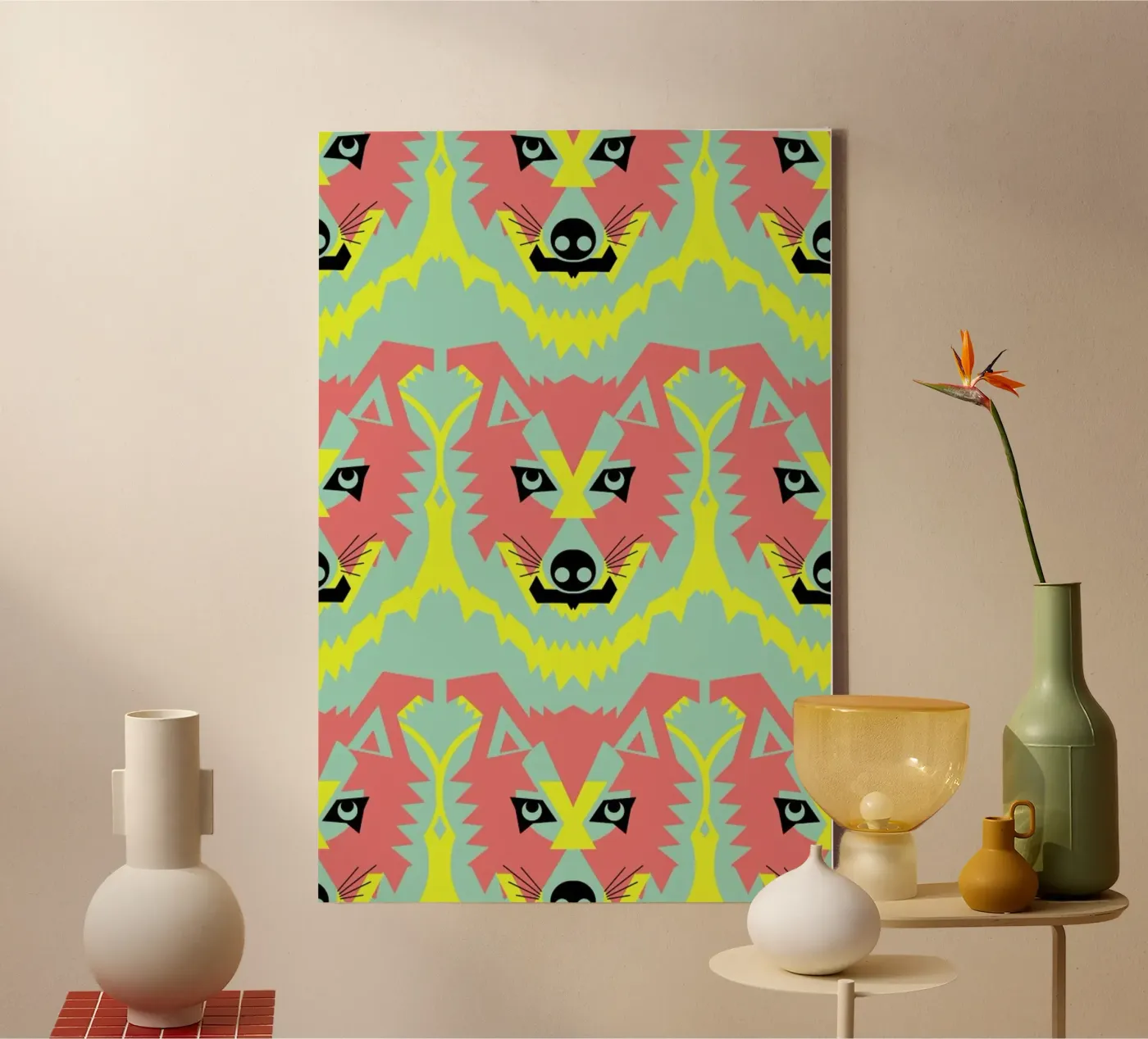 Wolf Pack canvas van Gareth Pollock Design
