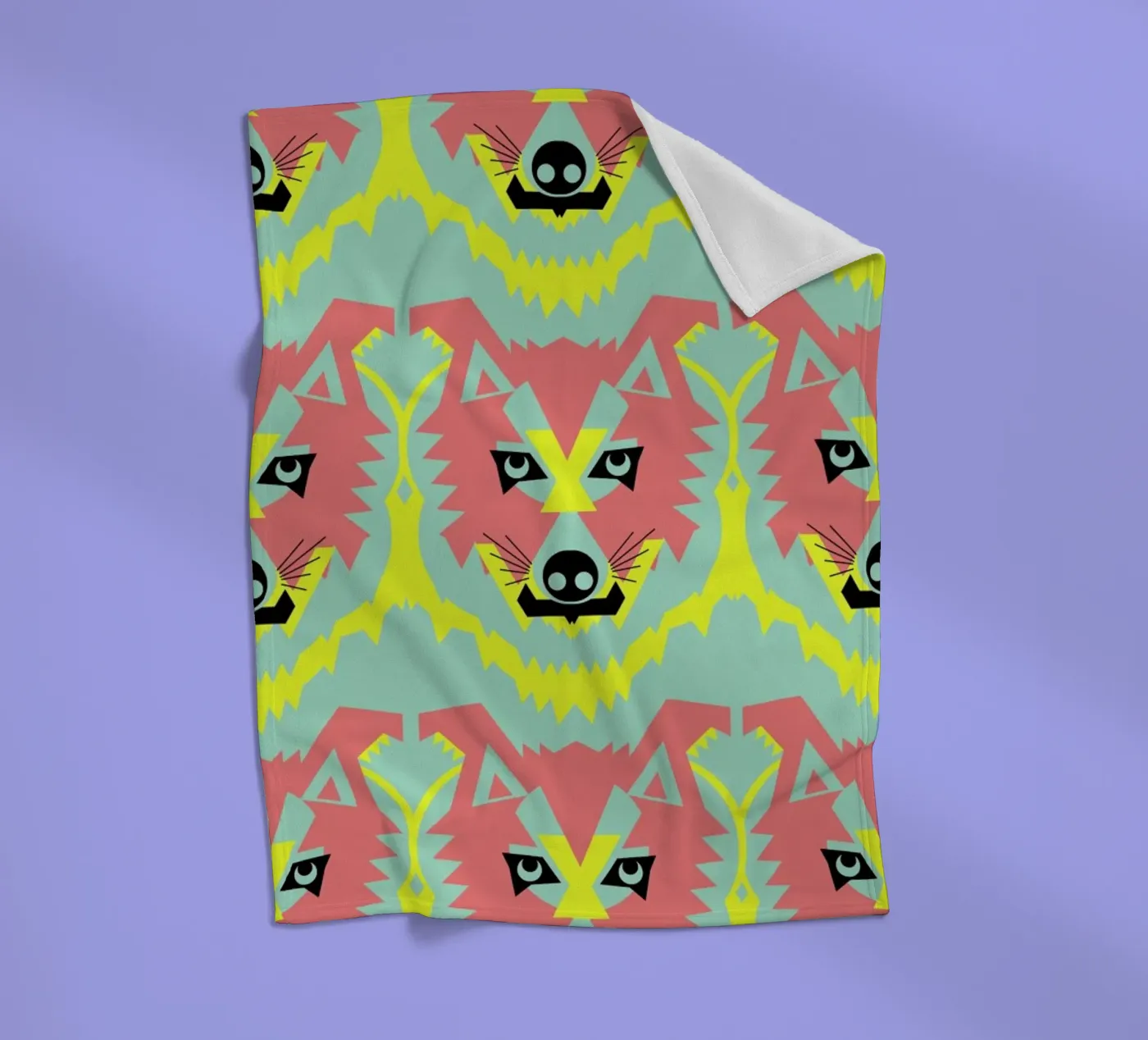 Wolf Pack coperta in pile da Gareth Pollock Design