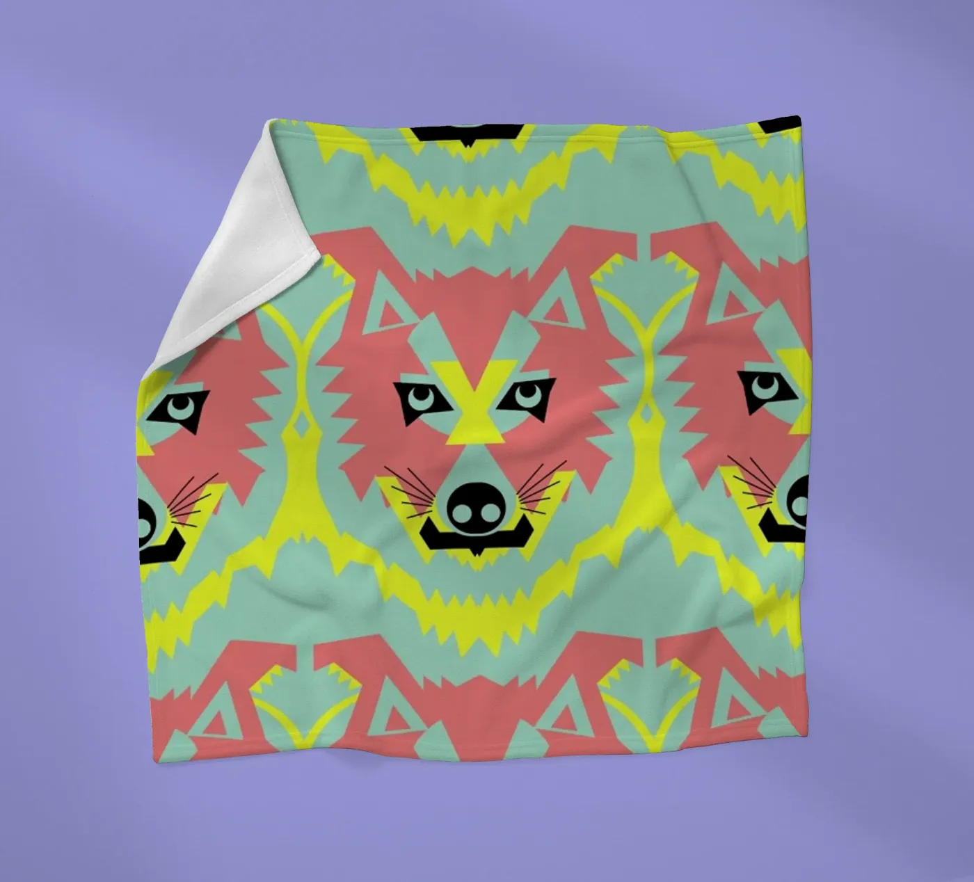 Wolf Pack coperta in pile da Gareth Pollock Design