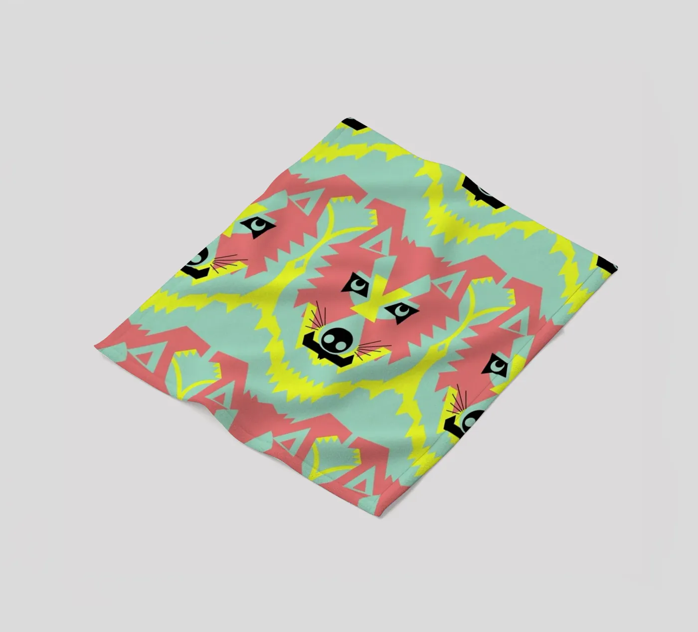 Wolf Pack plaid polaire de Gareth Pollock Design