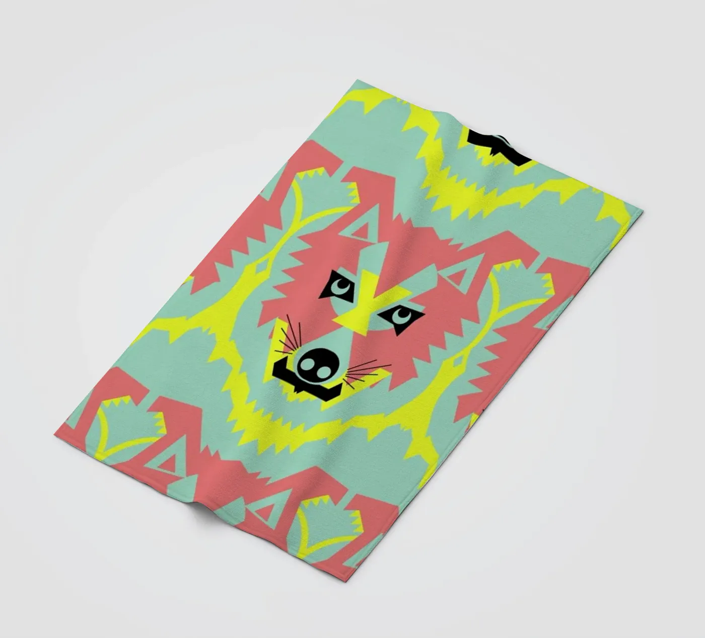 Wolf Pack plaid polaire de Gareth Pollock Design