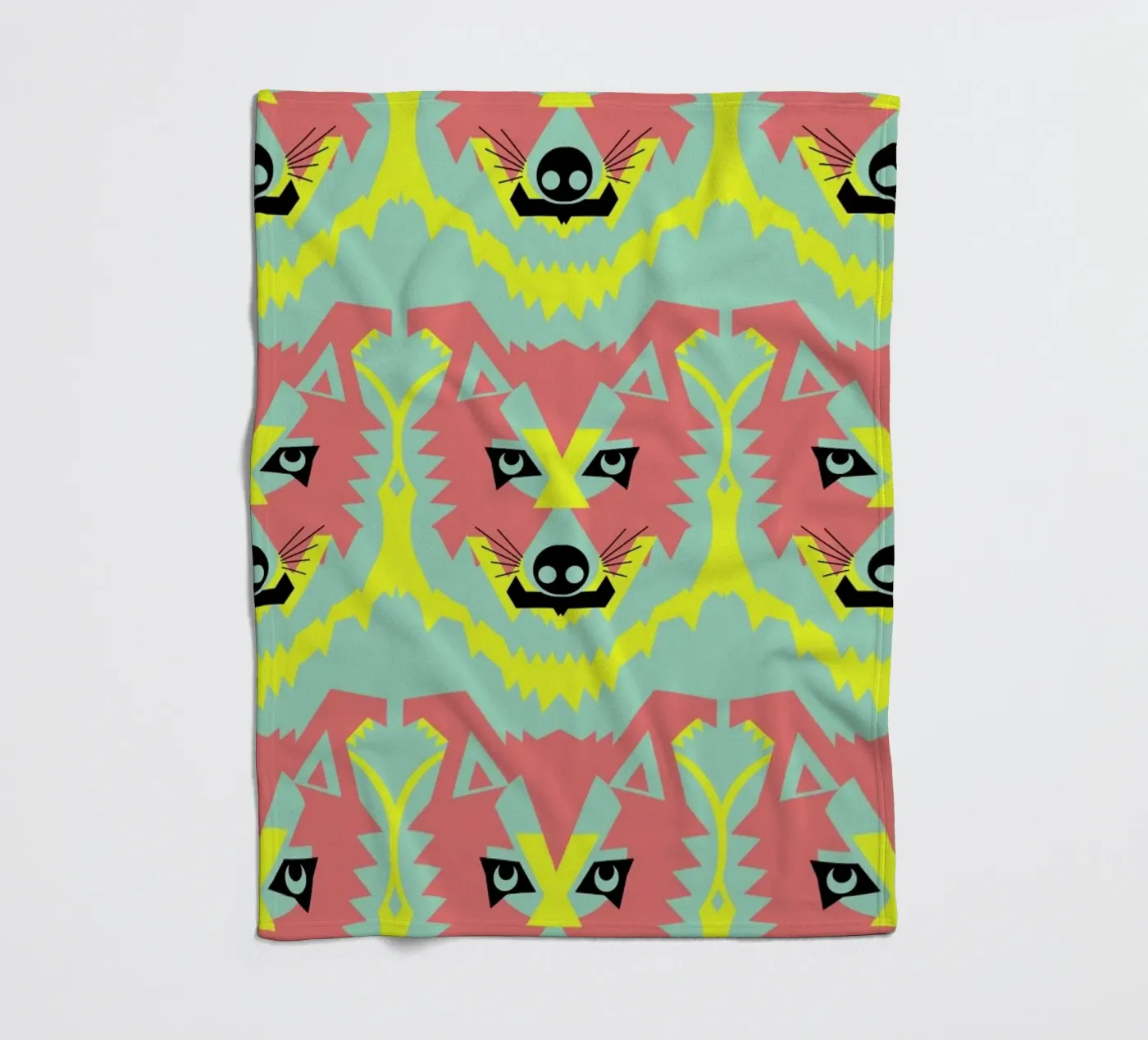 Wolf Pack coperta in pile da Gareth Pollock Design