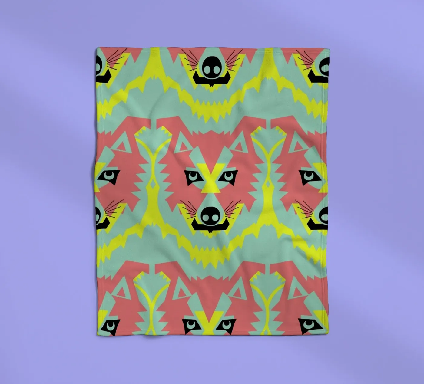 Wolf Pack plaid polaire de Gareth Pollock Design