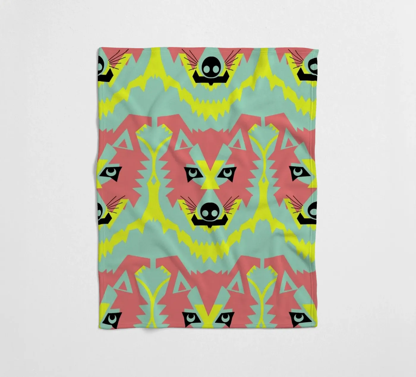 Wolf Pack plaid polaire de Gareth Pollock Design
