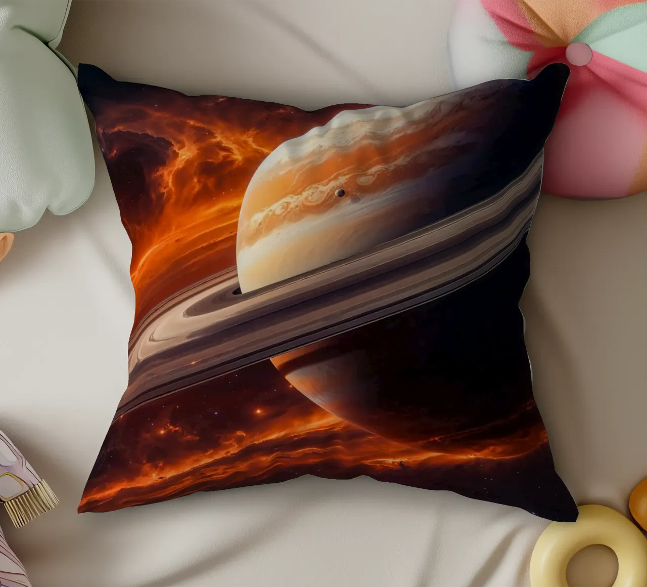 Saturno nello spazio cuscino da Lootprint