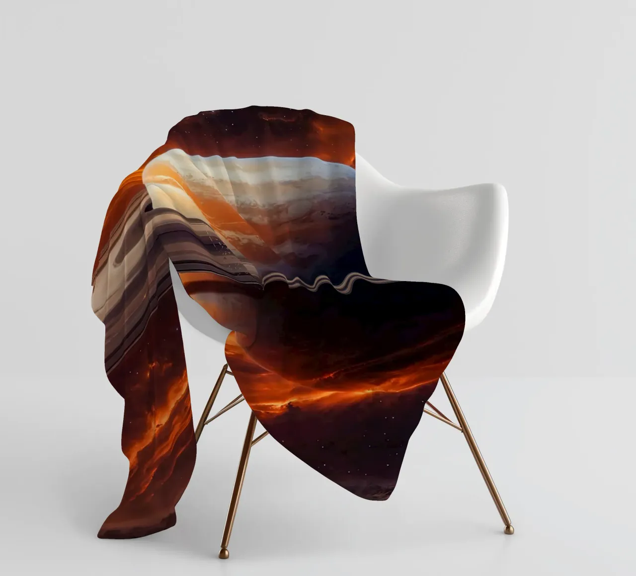 Saturno nello spazio coperta in pile da Lootprint