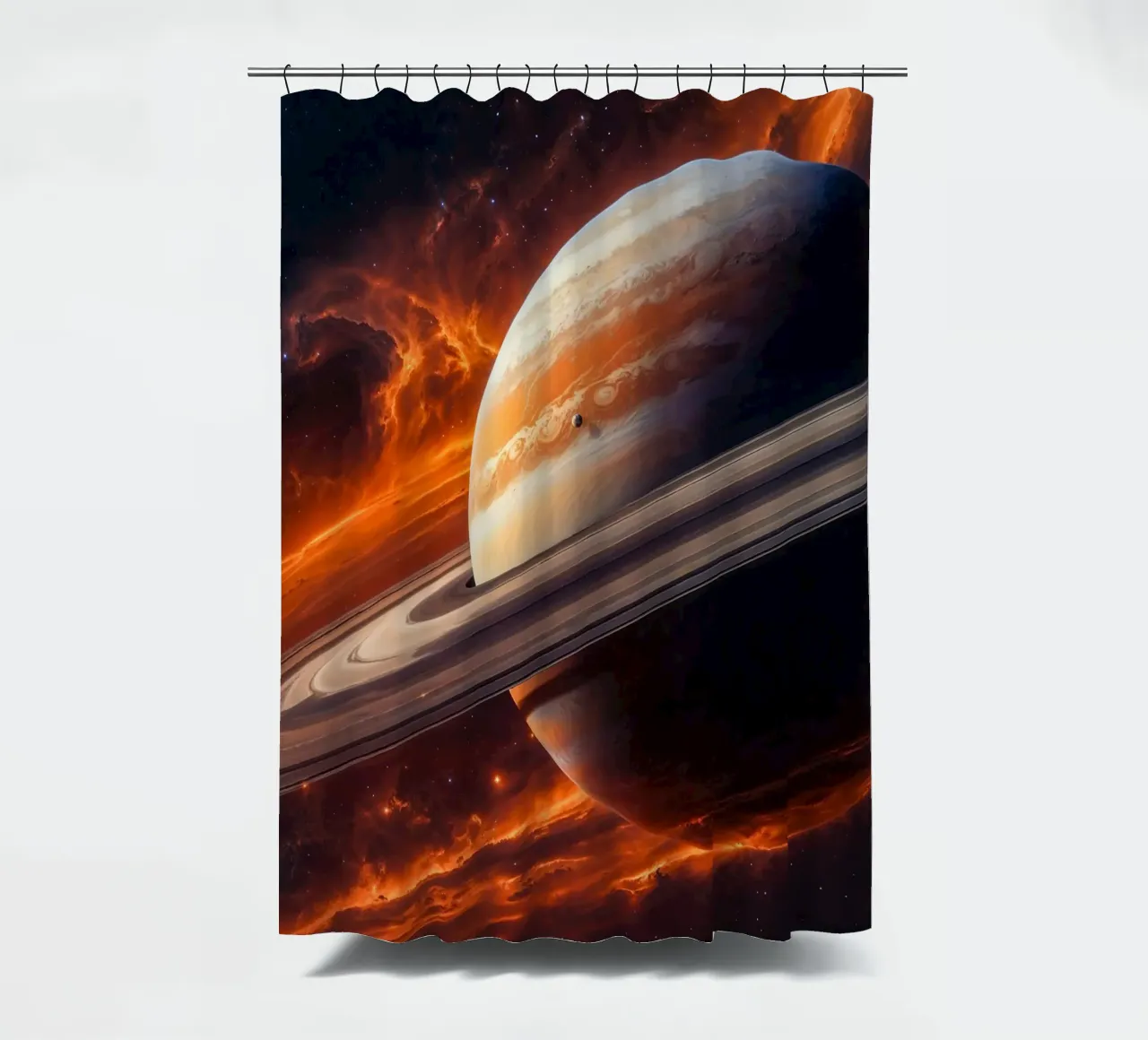 Saturno nello spazio tenda da doccia da Lootprint