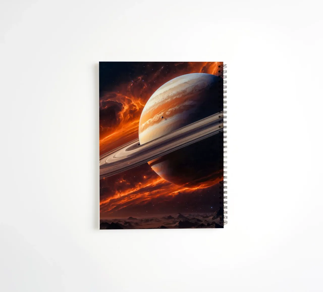 Saturn in Space spiral notebook by Lootprint