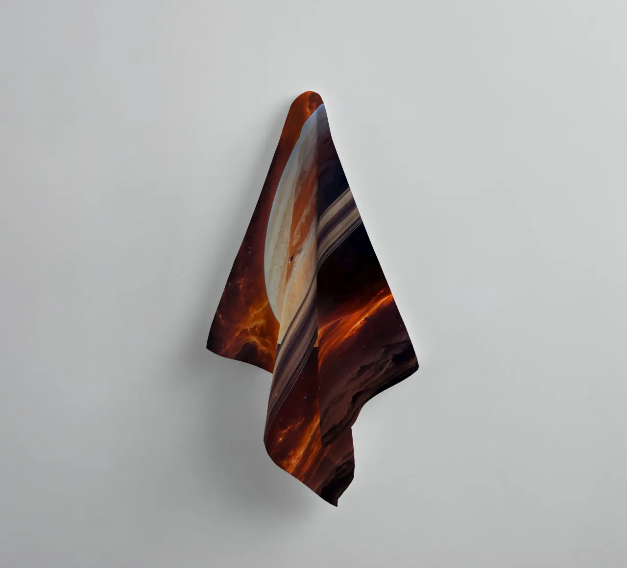 Saturn in Space towel by Lootprint