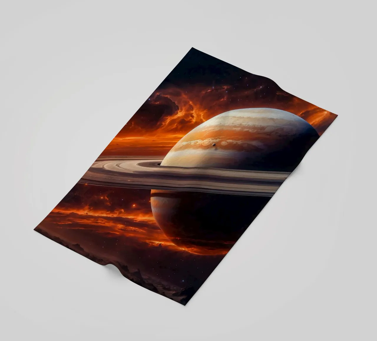 Saturno nello spazio telo mare da Lootprint
