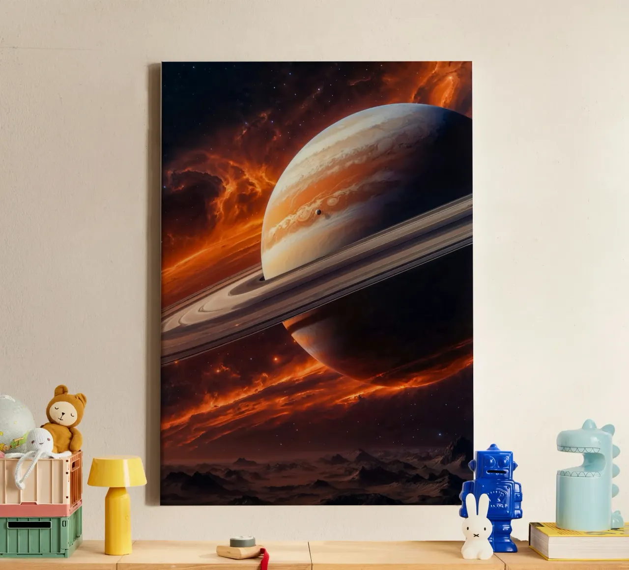 Saturn in Space canvas by Lootprint