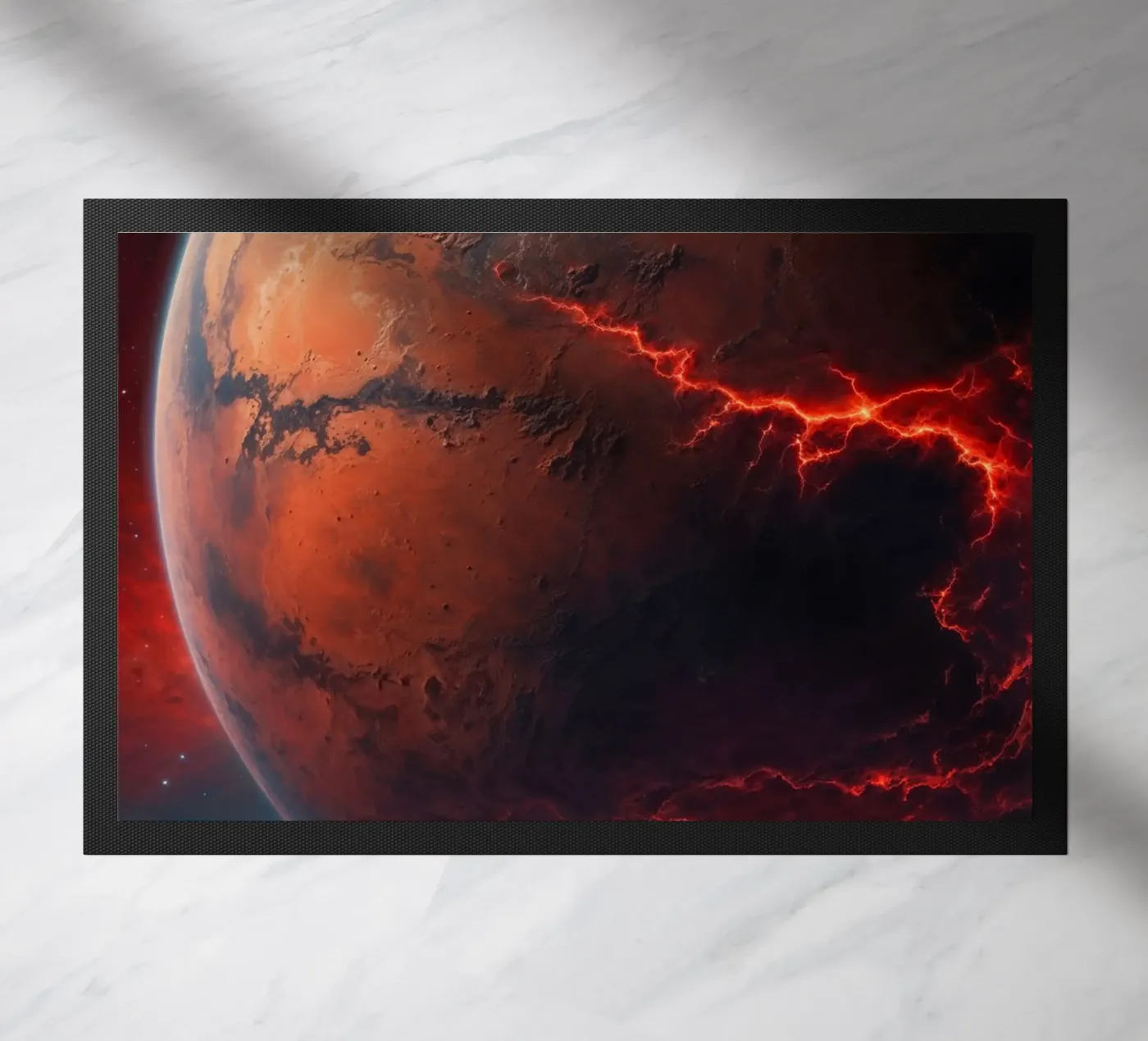 Red Mars Landscape doormat by Lootprint