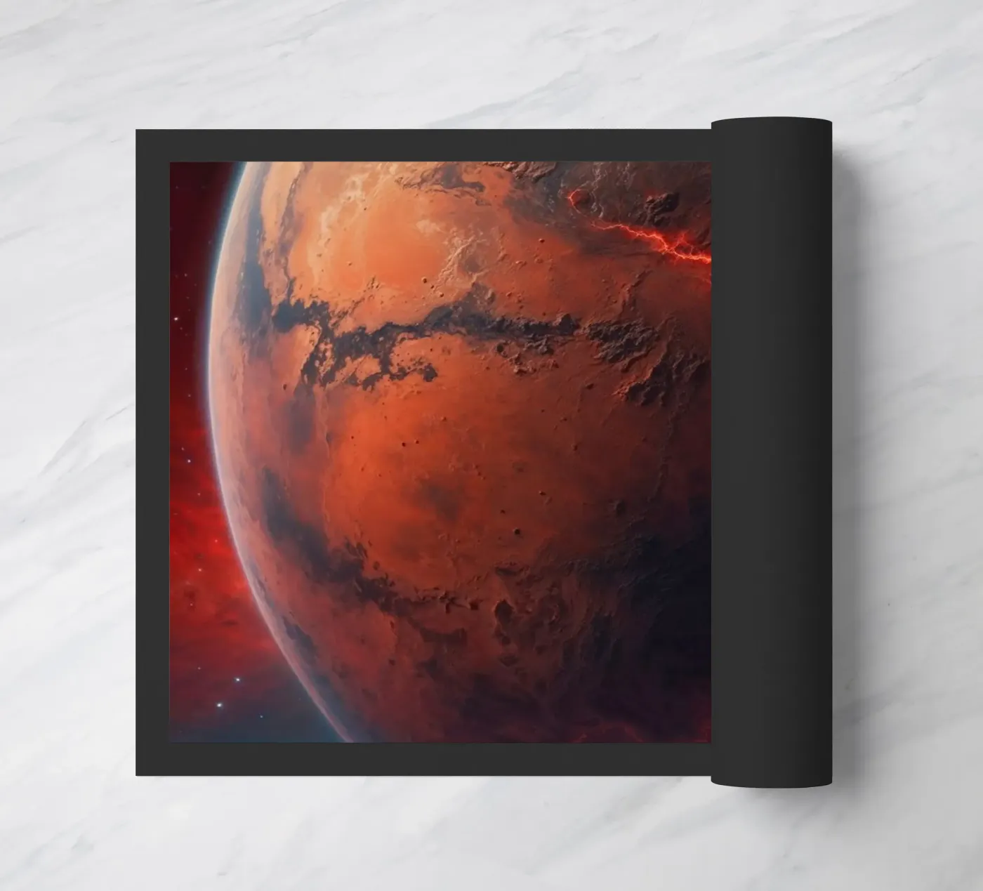 Red Mars Landscape doormat by Lootprint