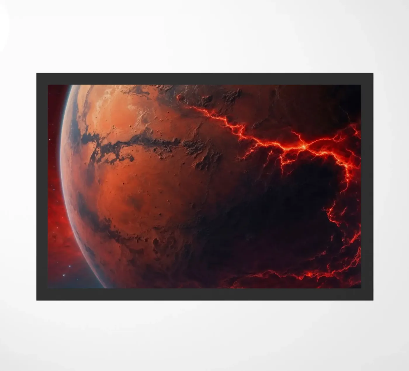 Red Mars Landscape doormat by Lootprint