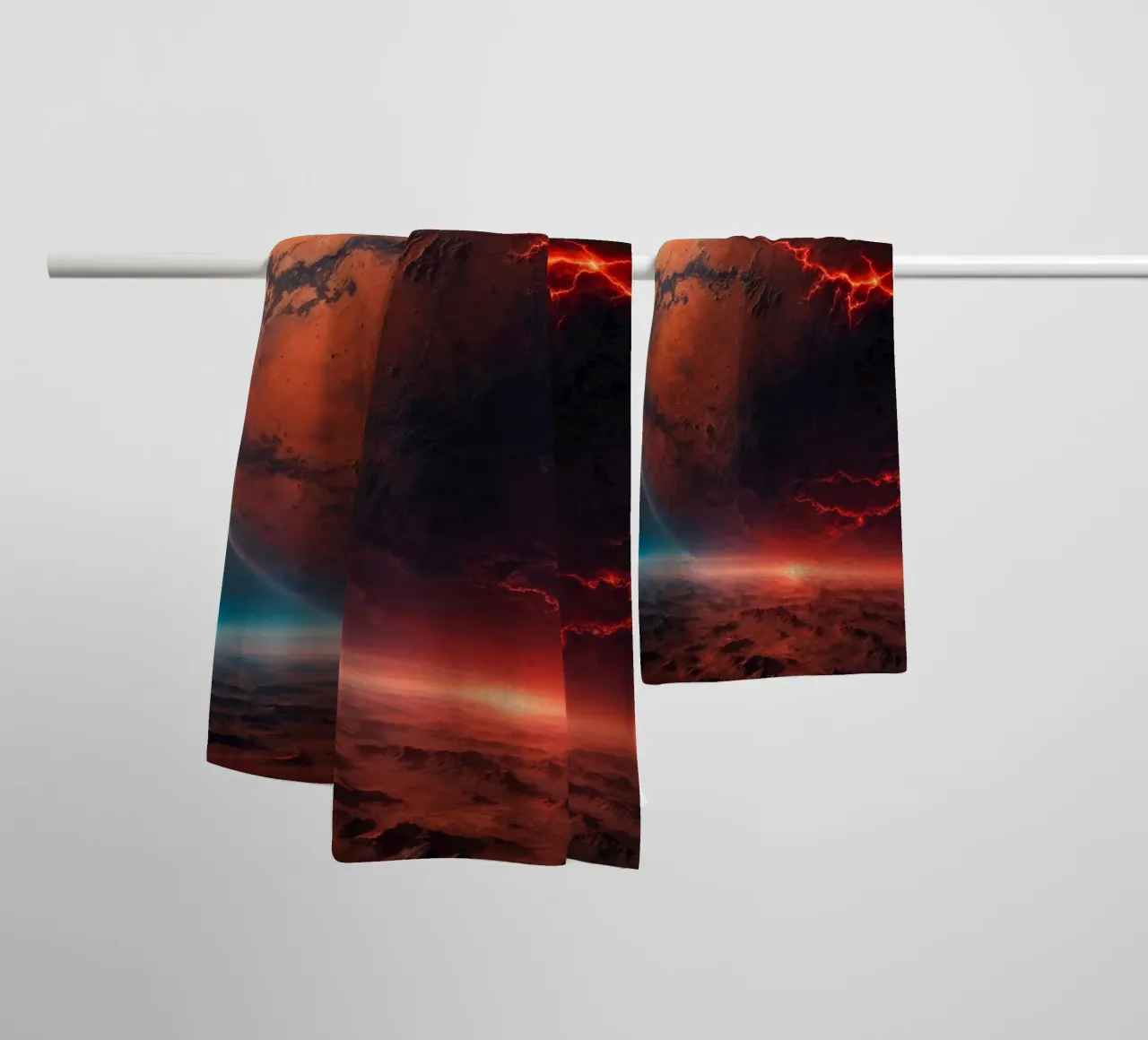 Paesaggio rosso di Marte asciugamano da bagno da Lootprint
