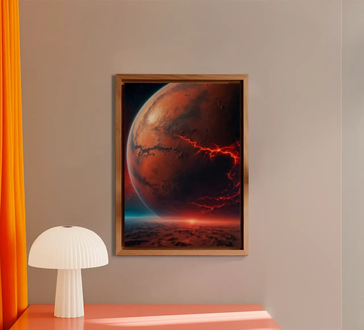 Paesaggio rosso di Marte alluminio dibond da Lootprint