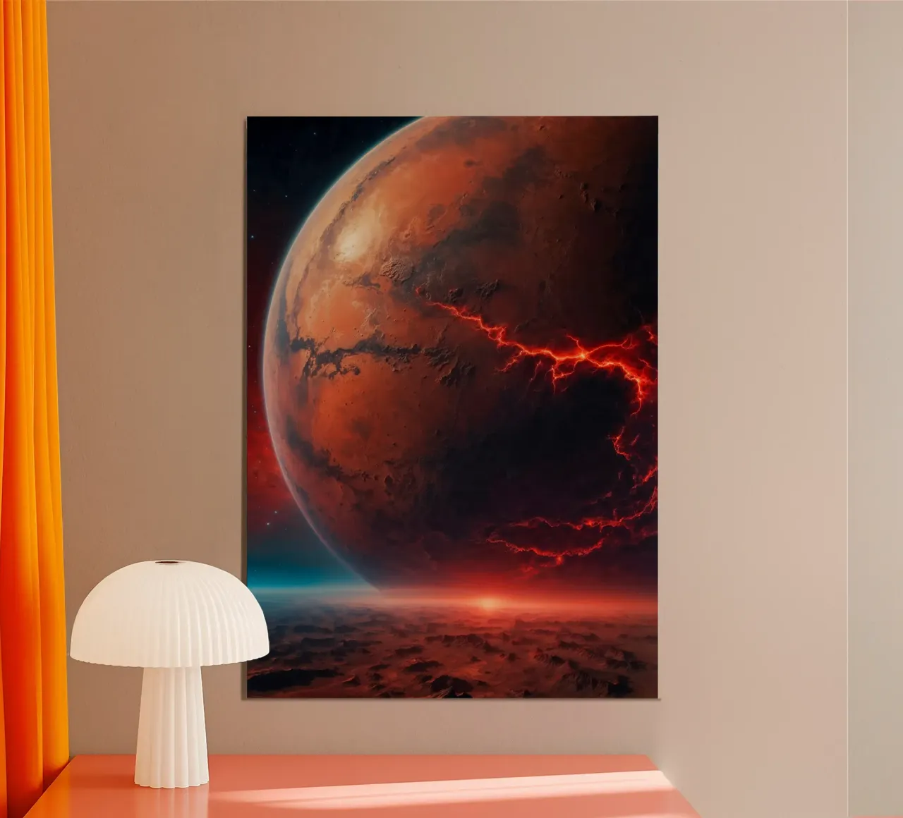 Paesaggio rosso di Marte alluminio dibond da Lootprint