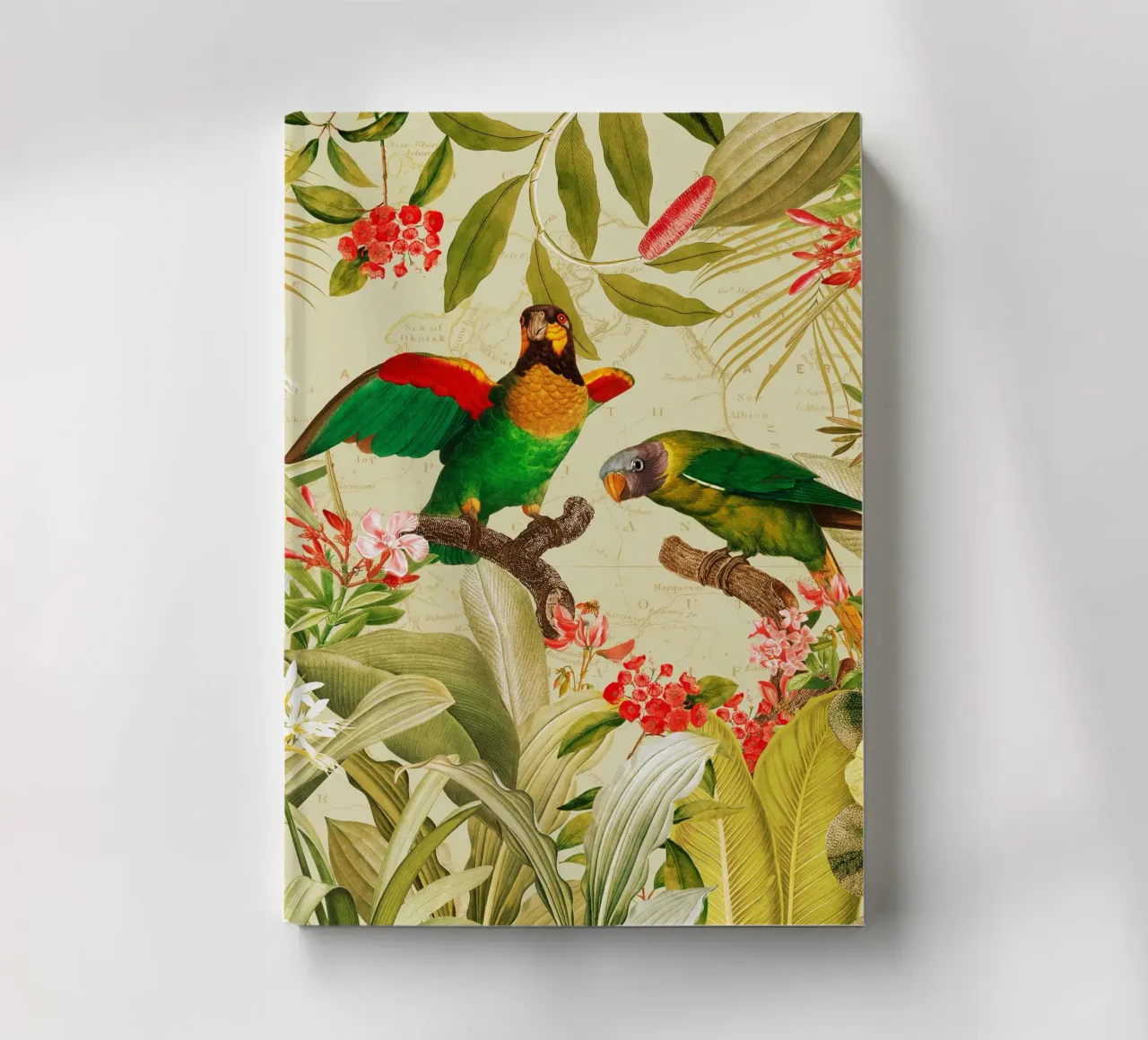 Pappagalli esotici colorati e nostalgici in una giungla tropicale 1 diario da Vintage World - Uta Naumann