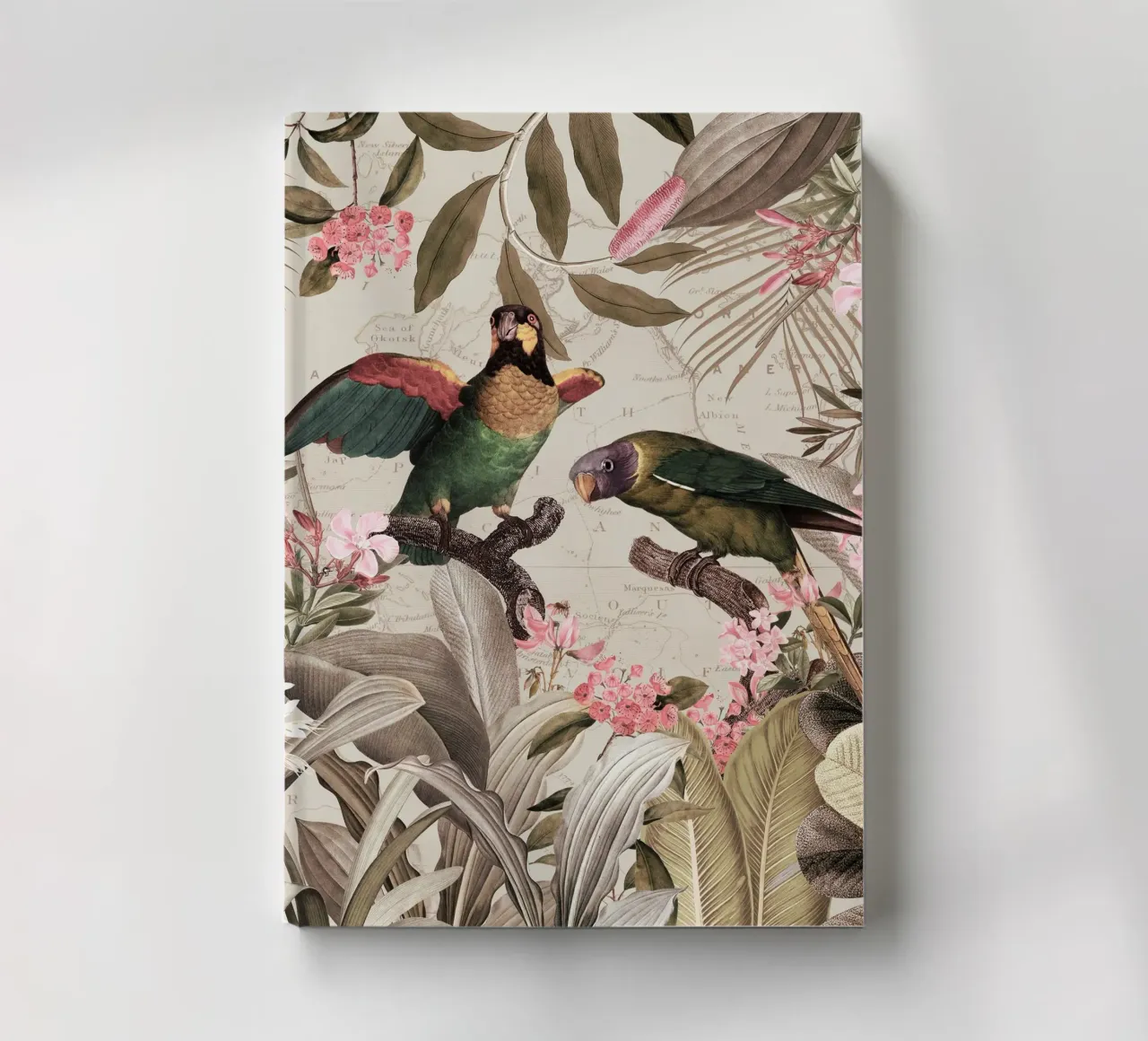Pappagalli esotici colorati e nostalgici in una giungla tropicale 2 diario da Vintage World - Uta Naumann