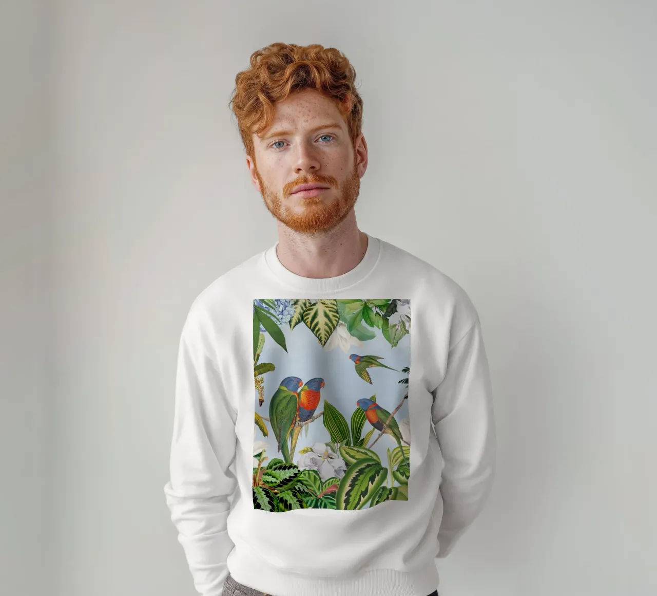 Pappagalli esotici in un'avventura nella giungla tropicale felpa da Vintage World - Uta Naumann