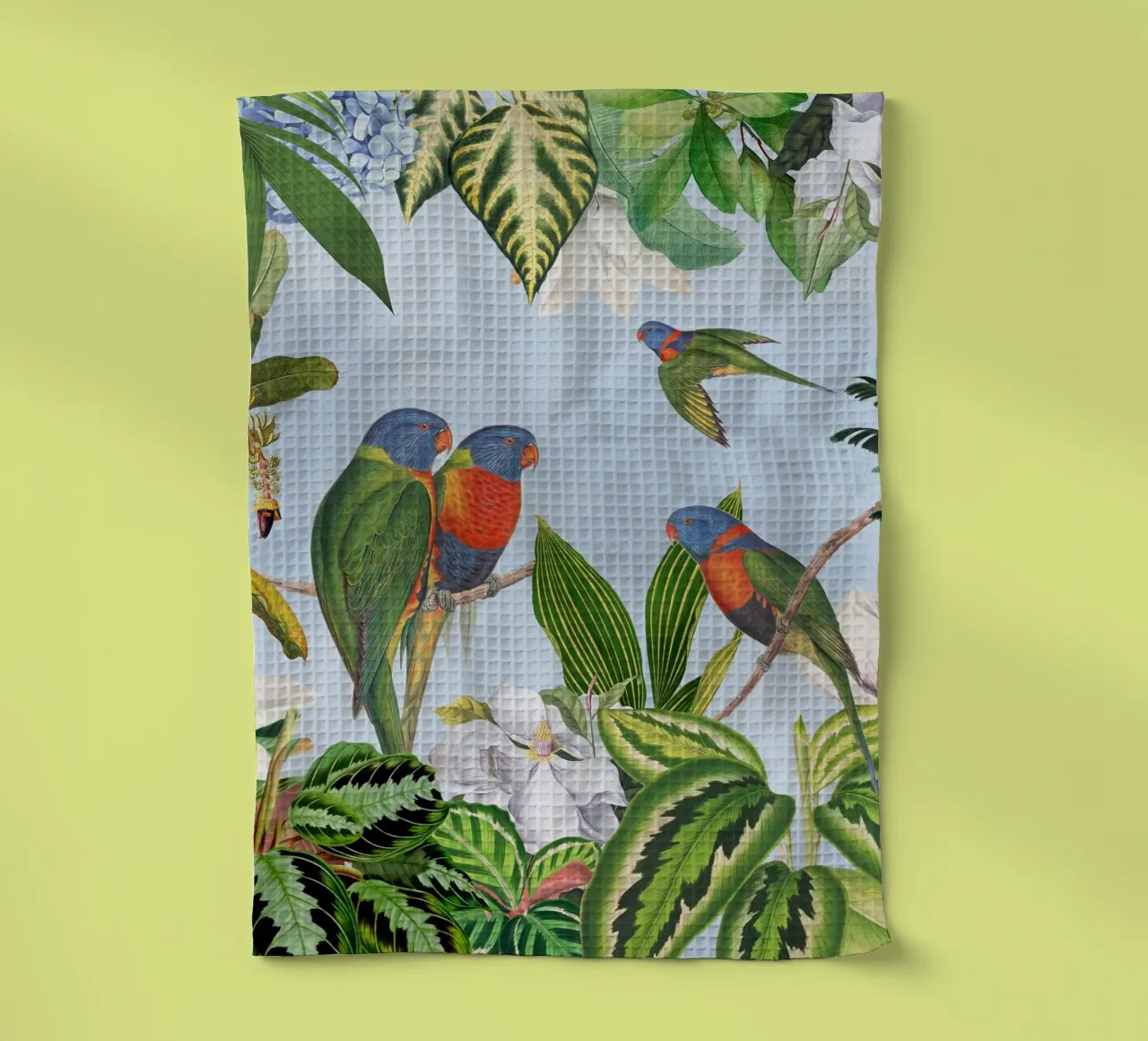 Pappagalli esotici in un'avventura nella giungla tropicale canovaccio da cucina da Vintage World - Uta Naumann