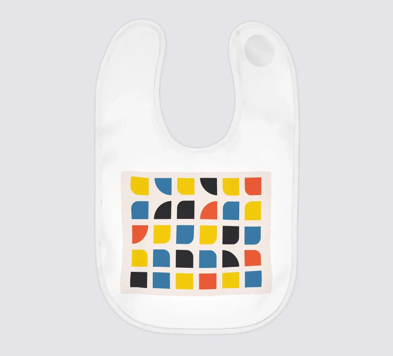 Grafica Bauhaus 1919 - Design geometrico moderno bavaglino da Whole©