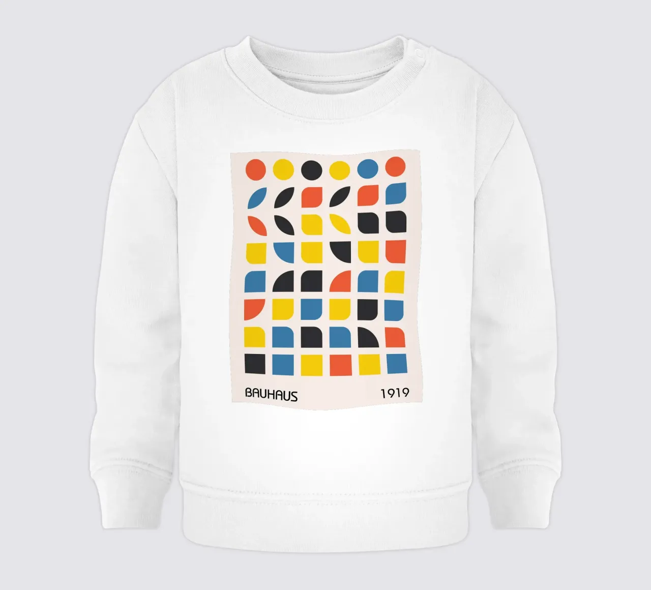 Grafica Bauhaus 1919 - Design geometrico moderno felpa neonato da Whole©