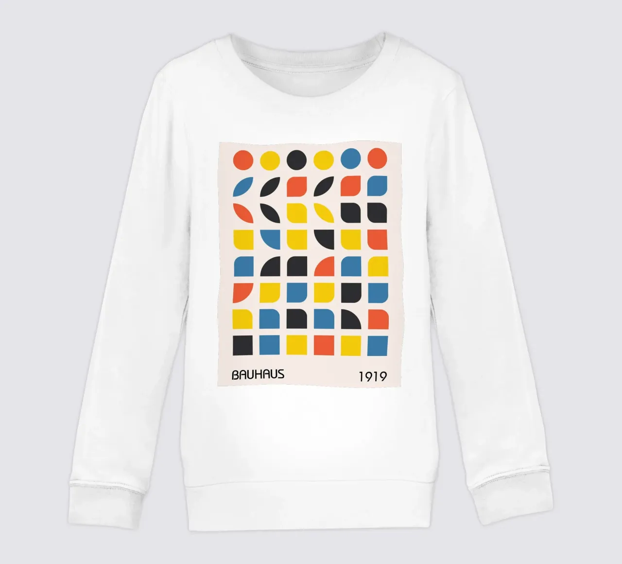 Bauhaus graphics 1919 - Modern geometric design kids sweatshirt by Whole©