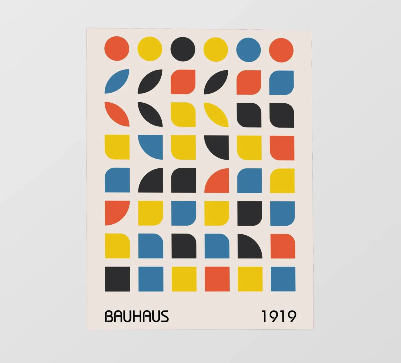 Grafica Bauhaus 1919 - Design geometrico moderno telo in pvc da Whole©