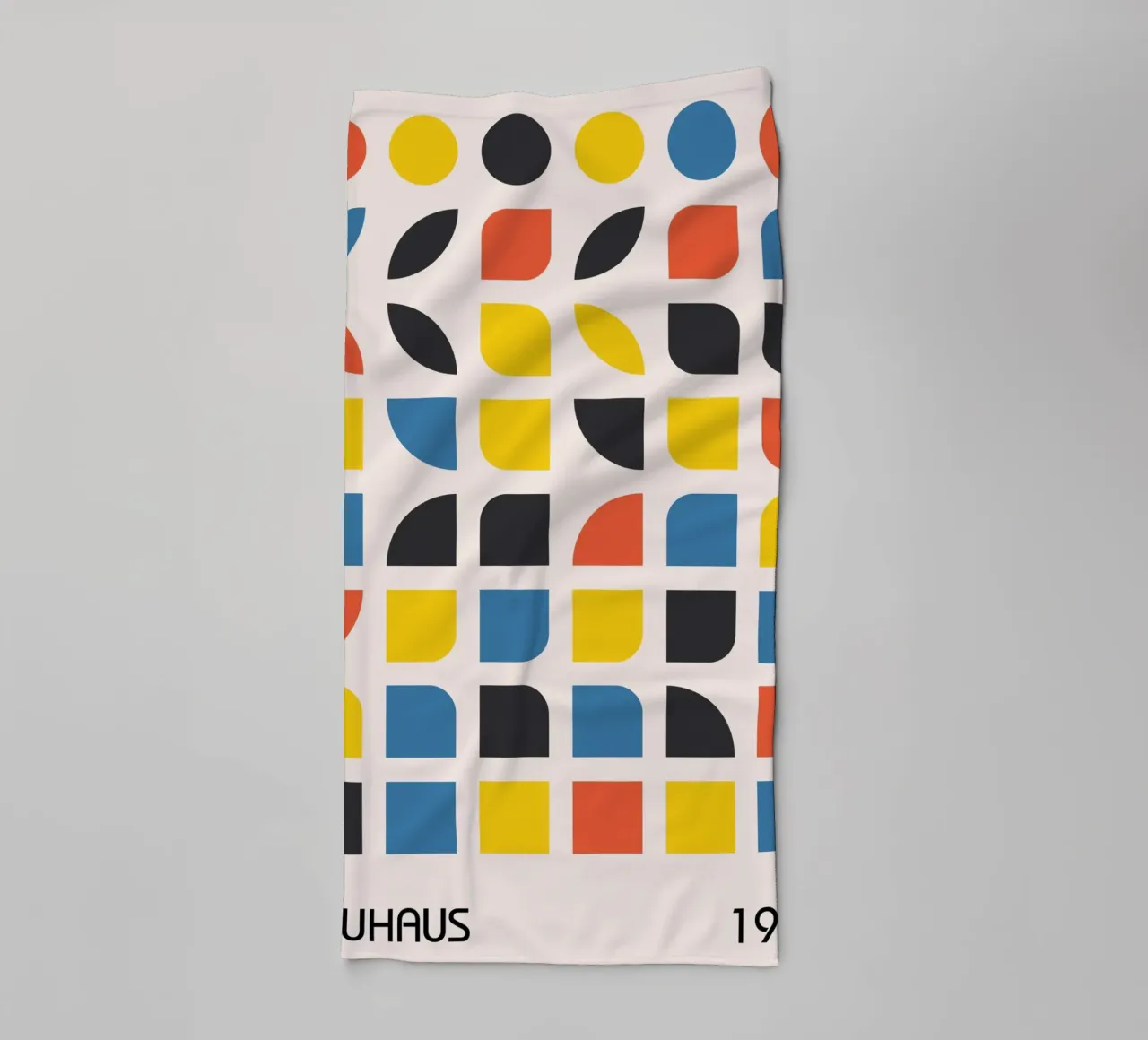 Bauhaus graphics 1919 - Modern geometric design towel by Whole©