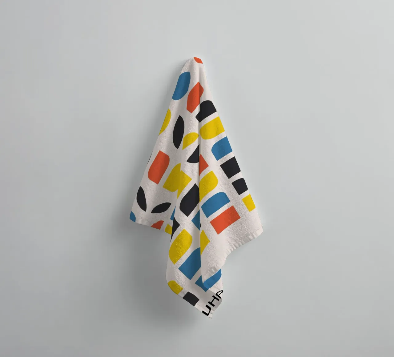 Bauhaus graphics 1919 - Modern geometric design towel by Whole©