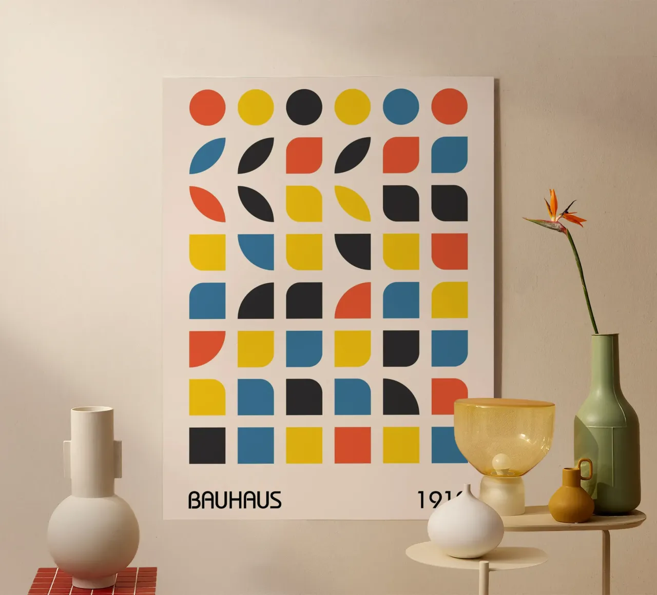 Grafica Bauhaus 1919 - Design geometrico moderno plexiglass da Whole©