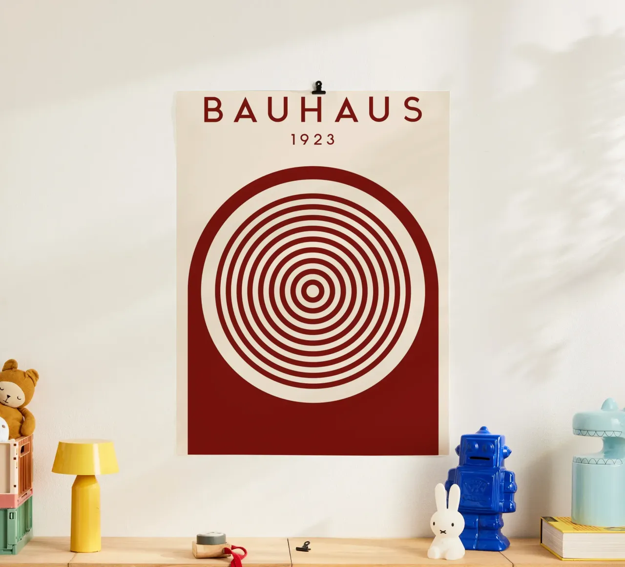 Bauhaus Kreisdesign 1923 - Abstracte moderne kunst poster met kunststof frame van Whole©