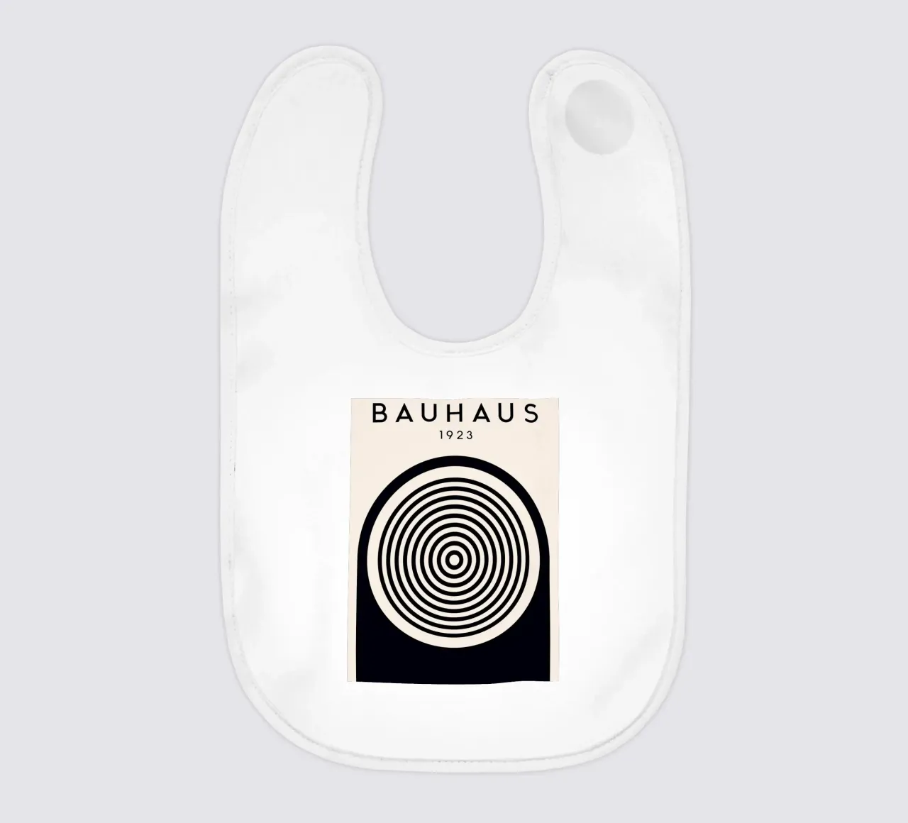 Grafica Bauhaus 1923 - Design minimalista in bianco e nero bavaglino da Whole©