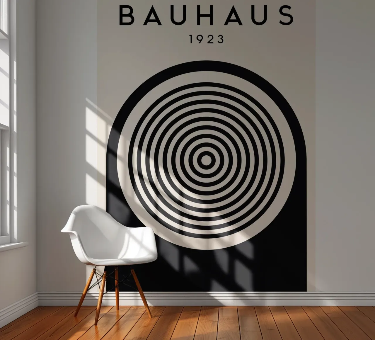 Bauhaus graphics 1923 - Minimalist black and white design photo wallpaper by Whole©