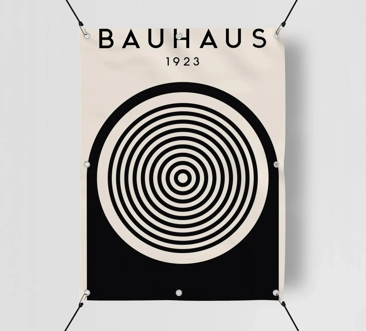 Grafica Bauhaus 1923 - Design minimalista in bianco e nero telo in pvc da Whole©