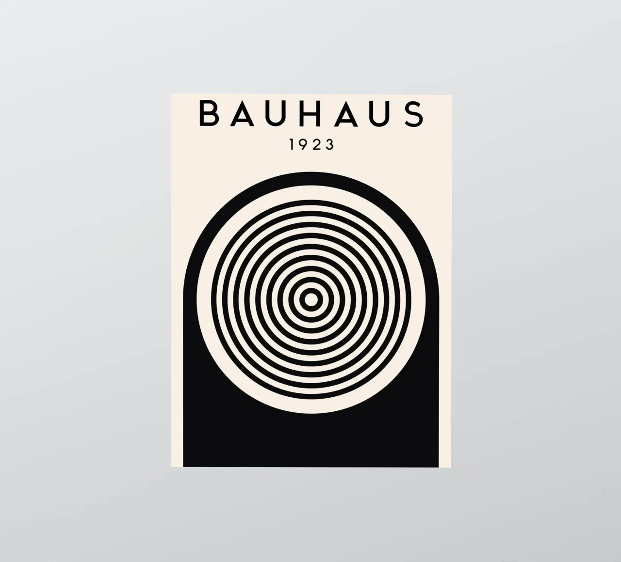 Bauhaus Grafik 1923 – Minimalistisches Schwarz-Weiß-Design Sticker von Whole©