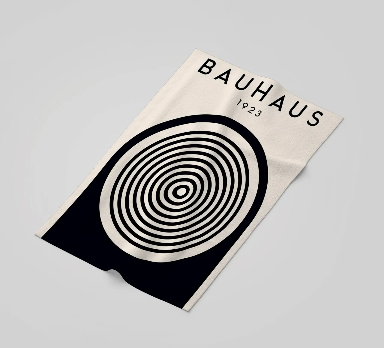 Grafica Bauhaus 1923 - Design minimalista in bianco e nero telo mare da Whole©